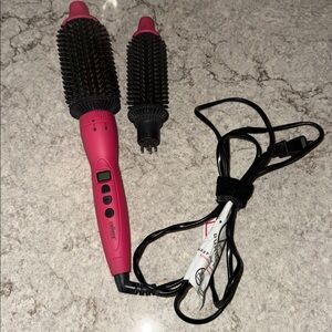Calista Perfecter Pro Swap Top Heated Brush Curling 2 Size Heads BRU770 READ